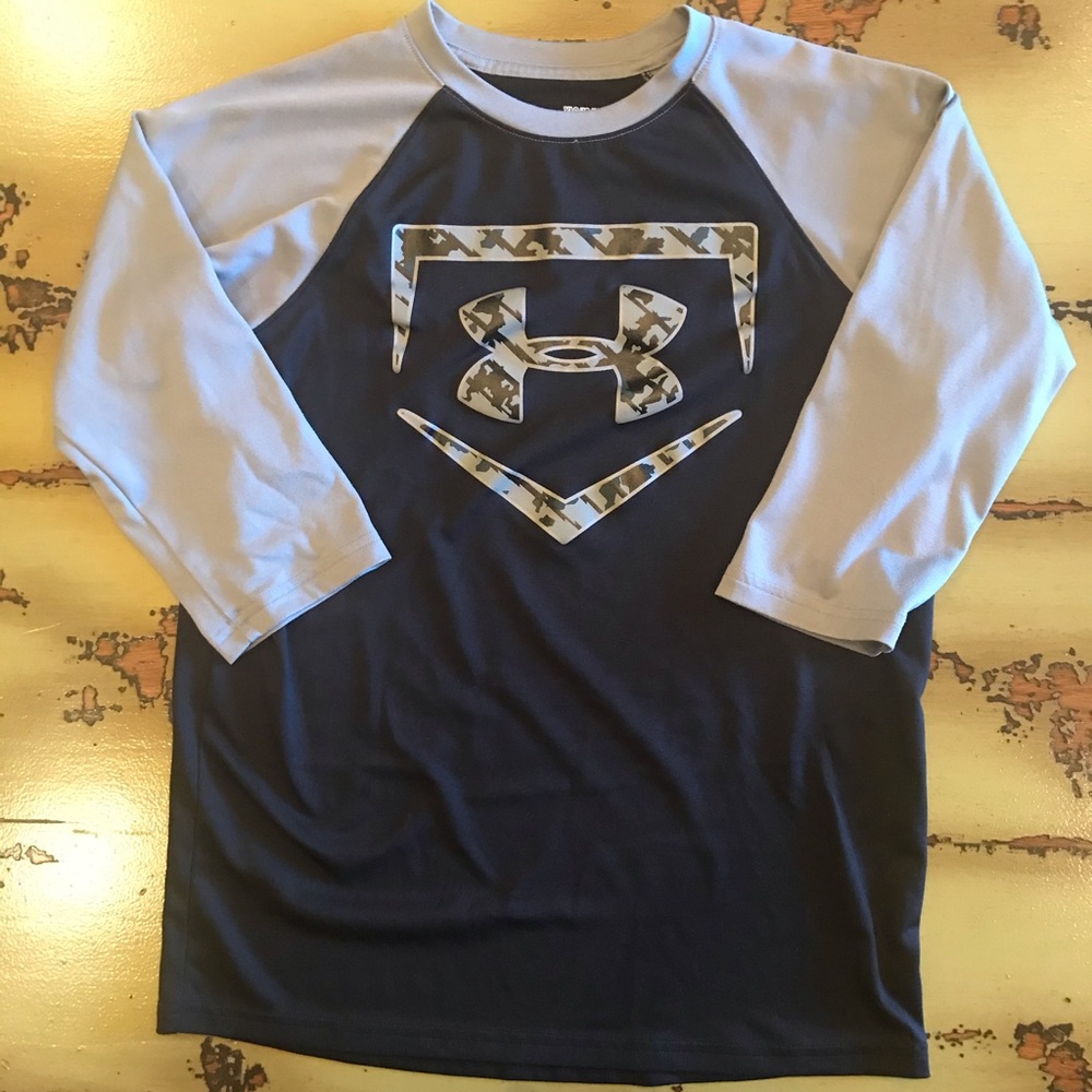 Under Armour YLG 3/4 sleeve baseball shirt